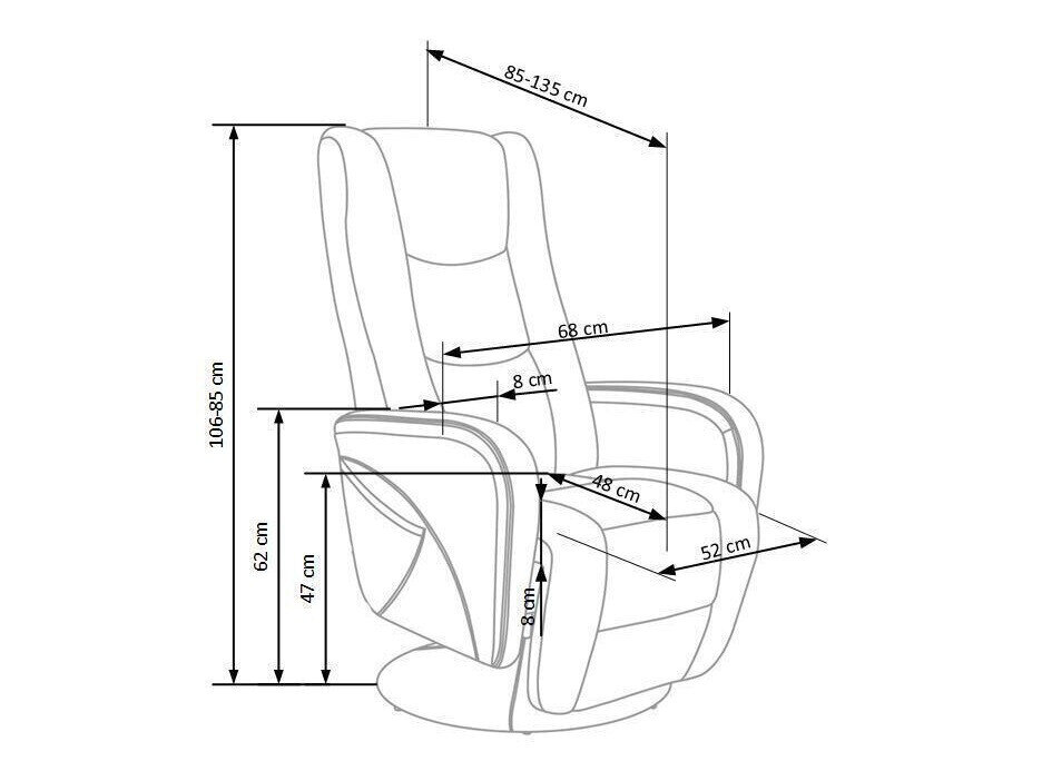 Relaxfauteuil Houston 493 (Zwart)