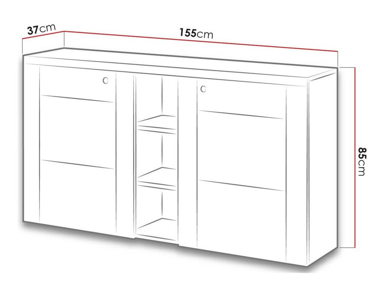 Skænk Salelbo 106 (Sibu-lærk + Trøffel egetræ)