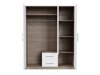 Riidekapp Cavmero 103 (Sonoma tamm + Valge)
