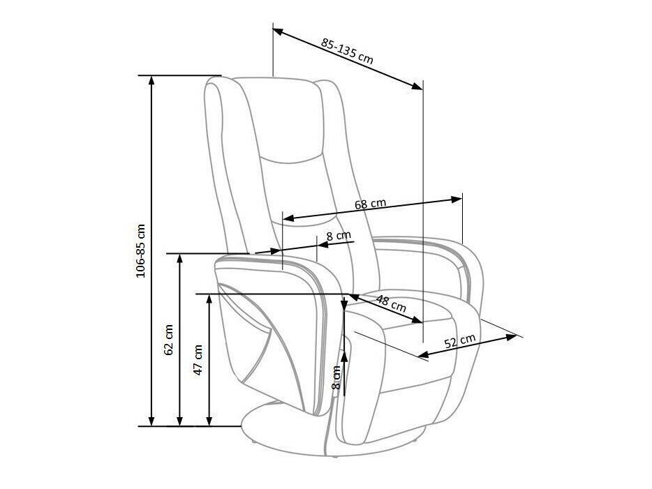 Fotoliu recliner Houston 1085 (Gri)