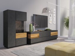 Viesistabas komplekts Livlore 109 (Matera pelēks + Votan ozols)