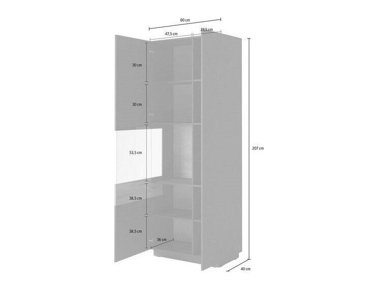 Stuemøbelsæt Livlore 108 (Matera grå + Wotan eg)