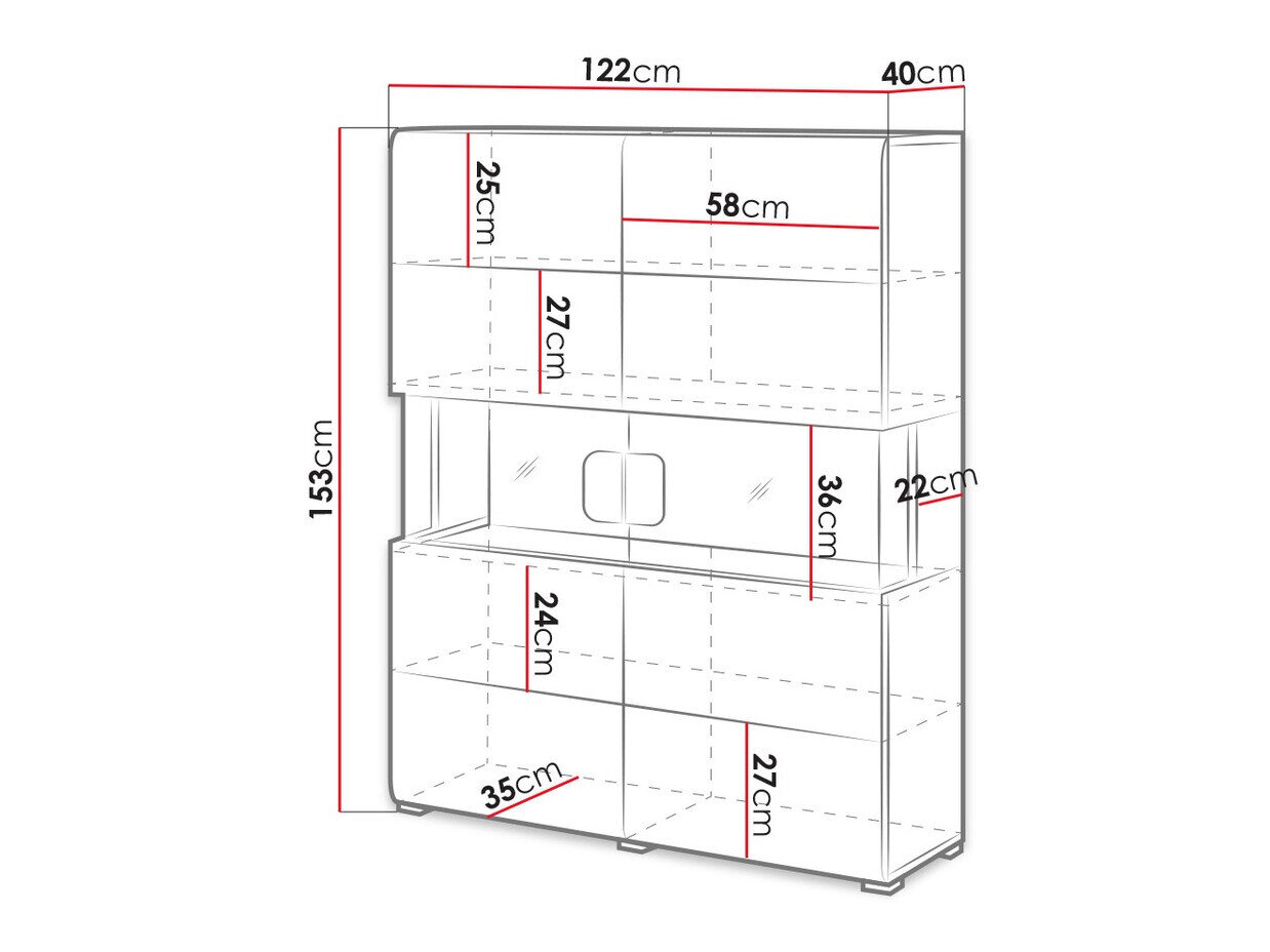Reol Torsone 107 (Antracit + Gloss antracit + Grandson eg)