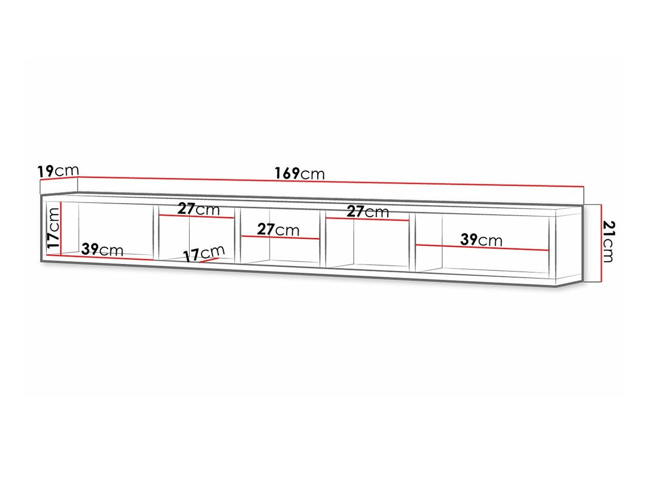 Vægreol Torsone 105 (Hvid + San remo eg)