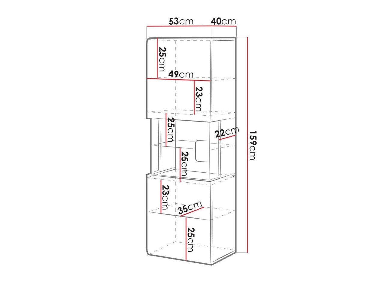 Vægreol Torsone 109 (Hvid + Glansfuld hvid + San remo eg)