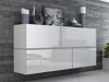 Armoire murale Charlotte 100 (Blanc + Blanc brillant + Sonoma chêne)