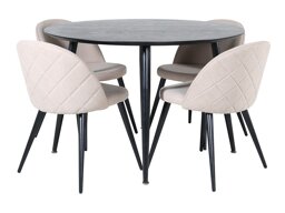 Eetkamerset Dallas 2545 (Beige + Zwart)