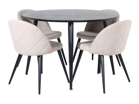 Eetkamerset Dallas 2545 (Beige + Zwart)