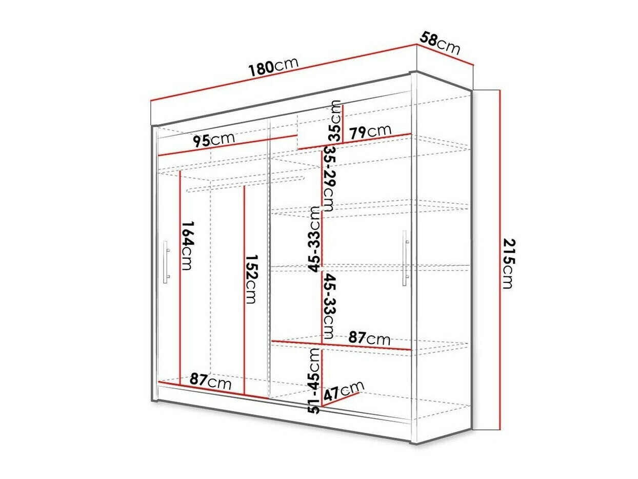Garderobeskab Closico 100 (Sonoma eg)