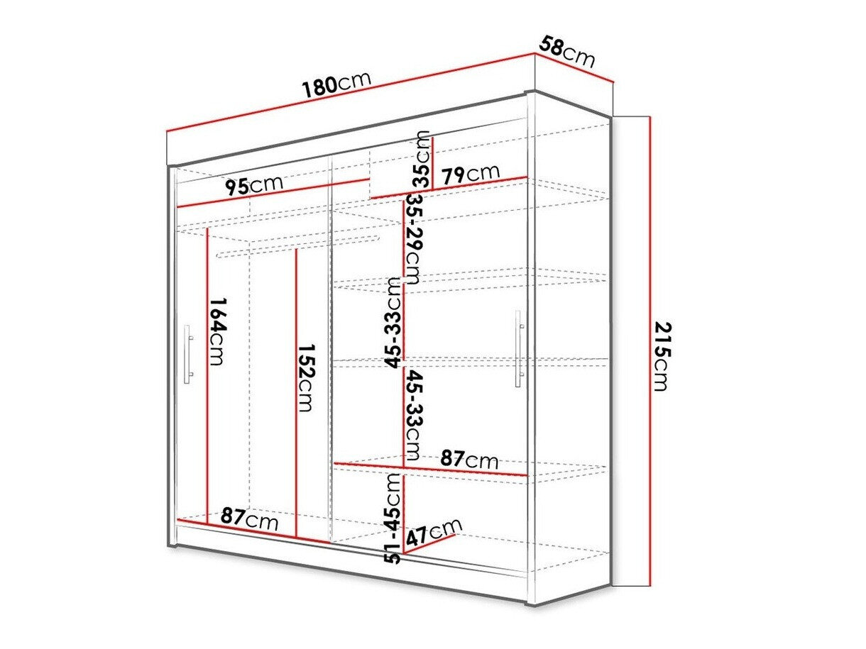Garderobeskab Closico Pallor I (Sort)