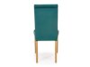 Stoel Houston 1216 (Donkergroen + Licht hout)