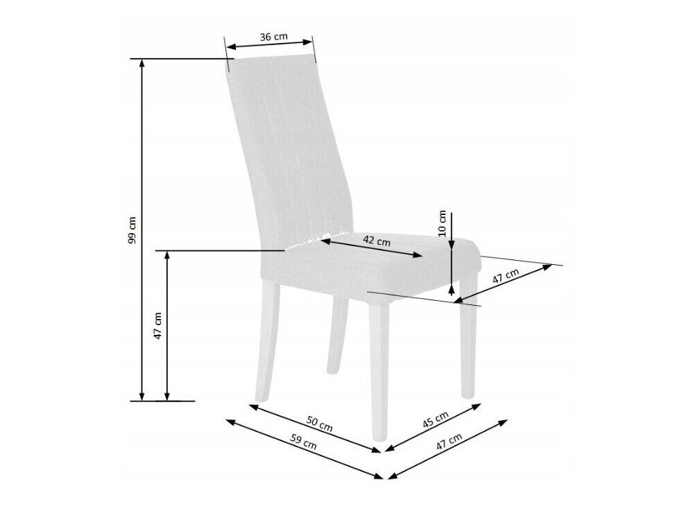 Stol Houston 1216 (Lys grå + Lyst træ)