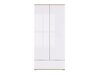 Kledingkast Tivetra 111 (Wotan eik + Glanzend wit)