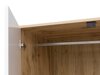 Kledingkast Tivetra 111 (Wotan eik + Glanzend wit)