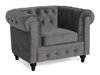 Chesterfield minkštų baldų komplektas Manor House Ophfenu 102 (Tamsi pilka)