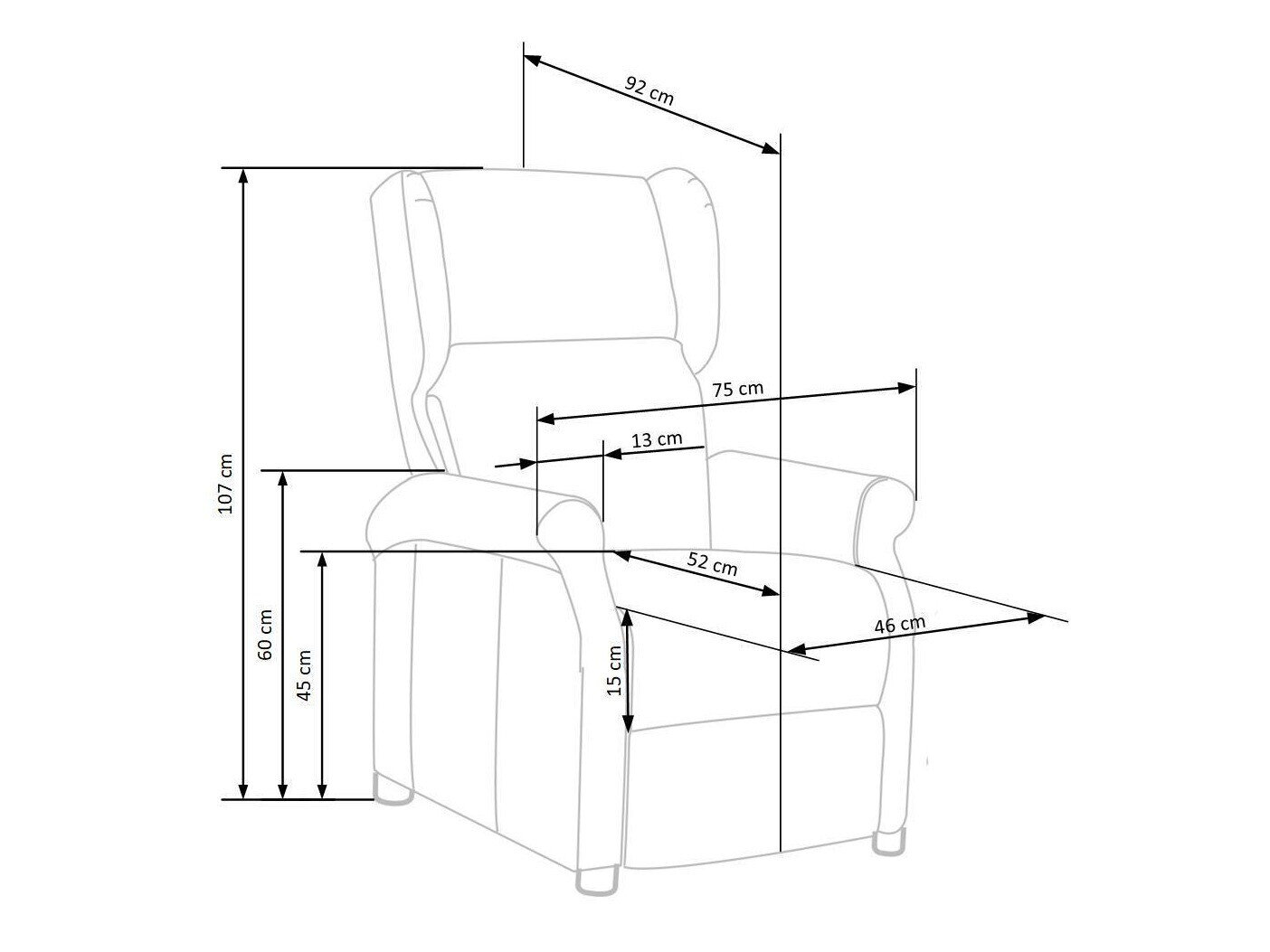 Relaxfauteuil Houston 854 (Beige)