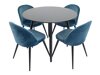 Stoel Dallas 153 (Donkerblauw + Zwart)