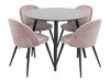 Stoel Dallas 153 (Stoffig roze + Zwart)