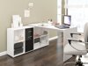 Hoekbureau Gilroy 113 (Wit + Glanzend zwart)