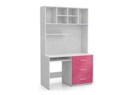 Bureau Campus (Wit + Glanzend wit + Glanzend roze)