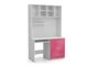 Bureau Campus (Wit + Glanzend wit + Glanzend roze)