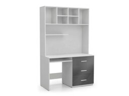 Bureau Campus (Wit + Glanzend wit + Grijs met glans)