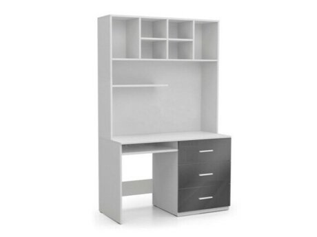 Bureau Campus (Wit + Glanzend wit + Grijs met glans)