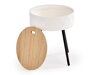 Bijzettafel Houston 606 (Wit + Licht hout + Zwart)