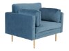 Fauteuil Dallas 100 (Blauw + Bruin)