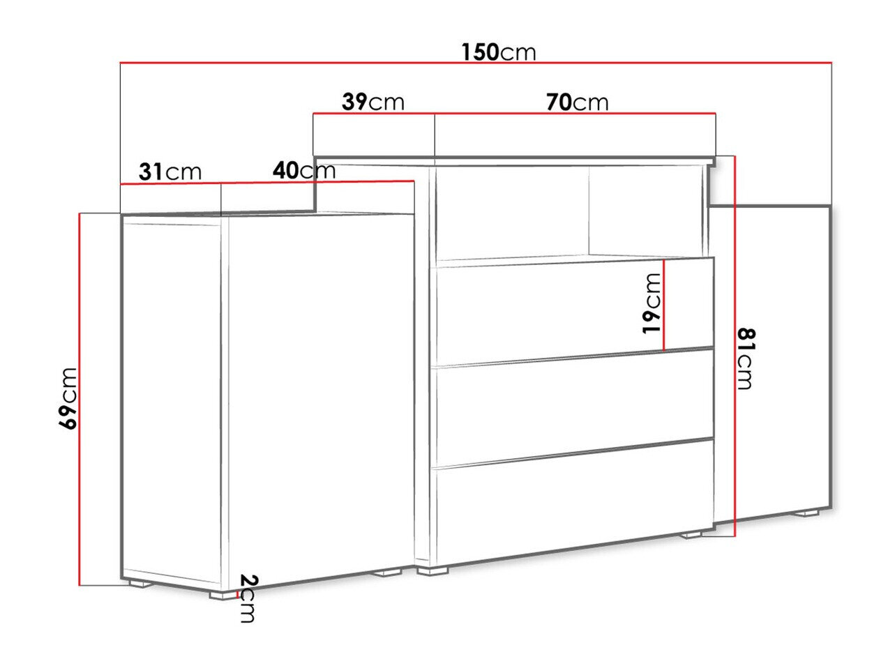 Kommode Sarasota 127 (Wotan eg)
