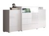 Ladekast Sarasota 127 (Wit + Glanzend wit)