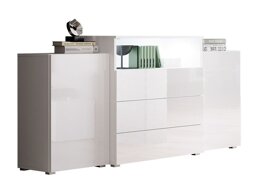 Ladekast Sarasota 127 (Wit + Glanzend wit)