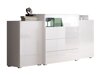 Ladekast Sarasota 127 (Wit + Glanzend wit)