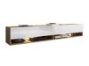 TV-meubel Sarasota 119 (Wotan eik + Glanzend wit)