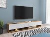 TV-meubel Sarasota 119 (Wotan eik + Glanzend wit)
