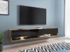 TV-meubel Sarasota 119 (Wotan eik + Glanzend zwart)