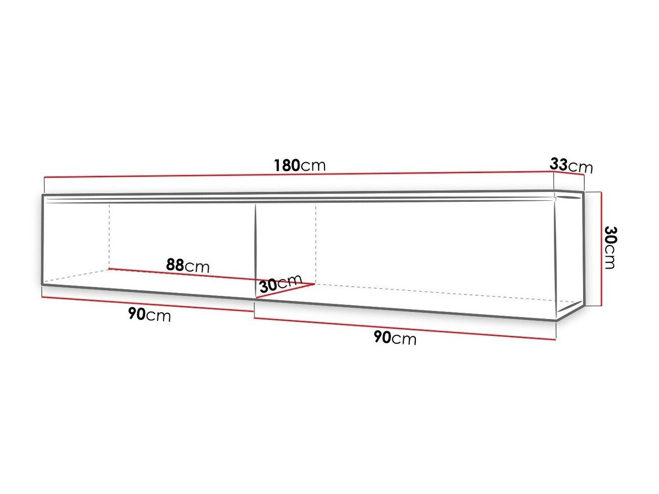 TV-bord Sarasota 121 (Modnet træ)