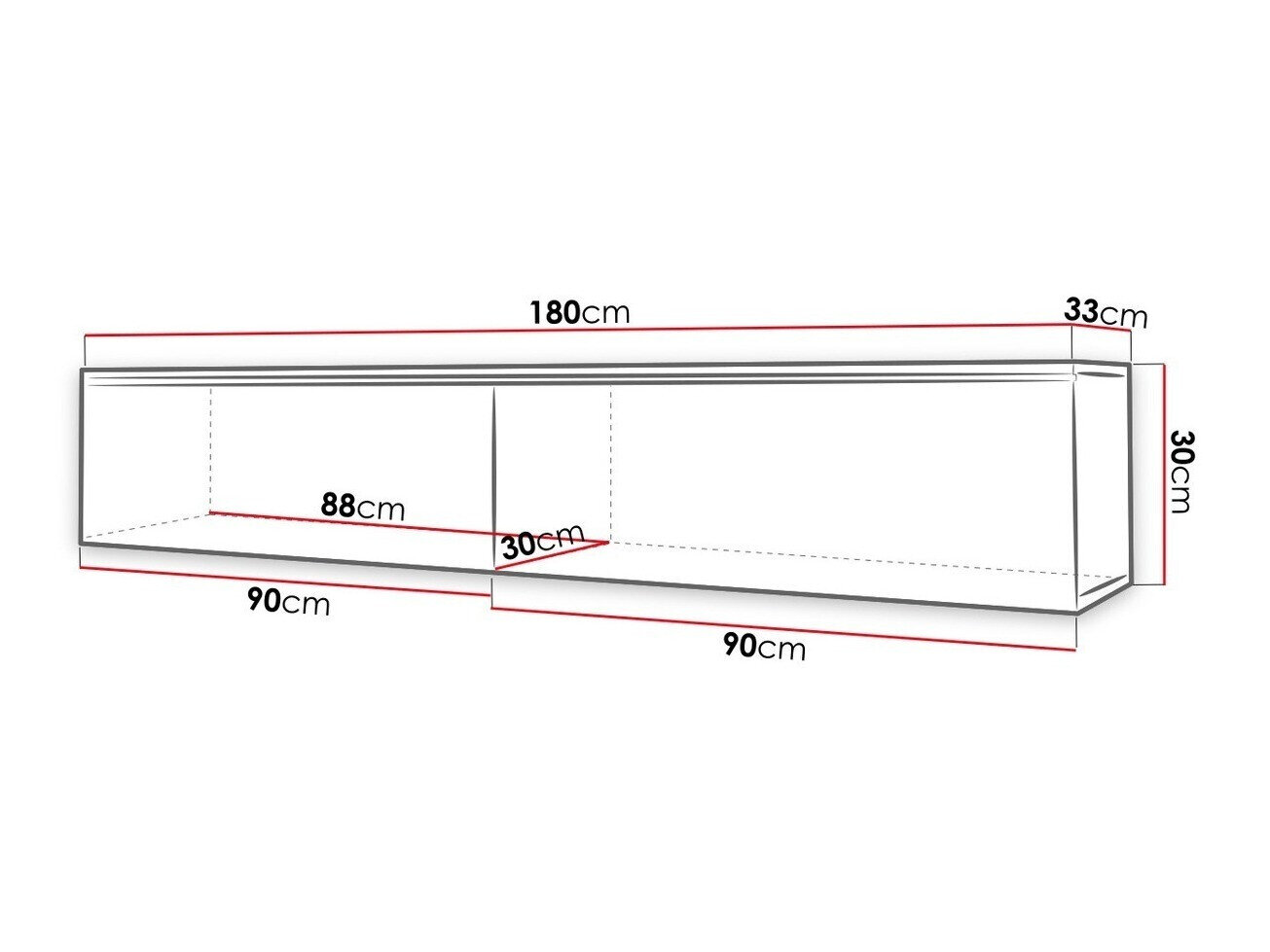 TV-bord Sarasota 121 (Wotan eg)