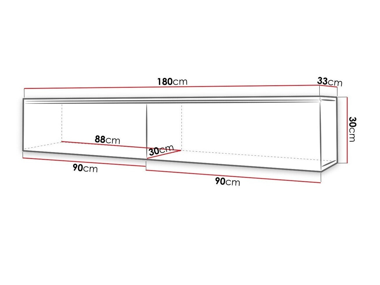 TV-bord Scientia I (Modnet træ)