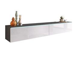 TV-meubel Scientia I (Matera grijs + Glanzend wit)