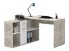 Hjørneskrivebord Bristol 122 (Beton + Hvid)