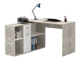 Hoekbureau Bristol 122 (Beton + Wit)