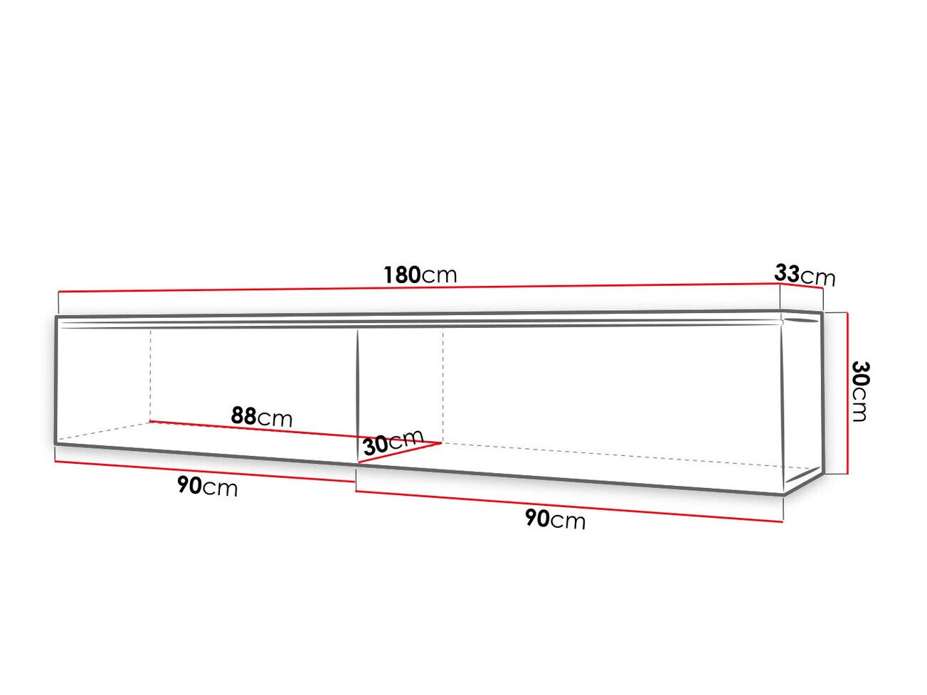 TV-bord Sarasota 121 (Grafit)