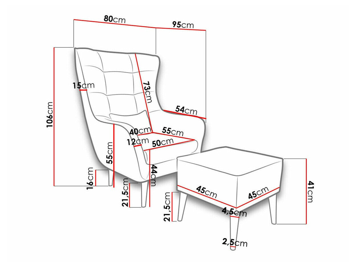 Fauteuil Comfivo Ulmus II (Kronos 09)