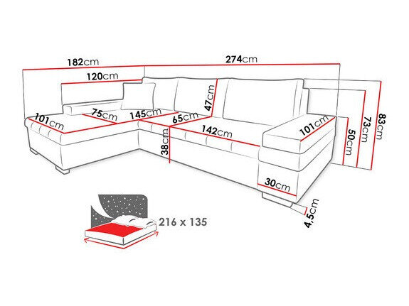 Hjørnesofa Comfivo Olivetum I (Soft 011 + Lux 05)