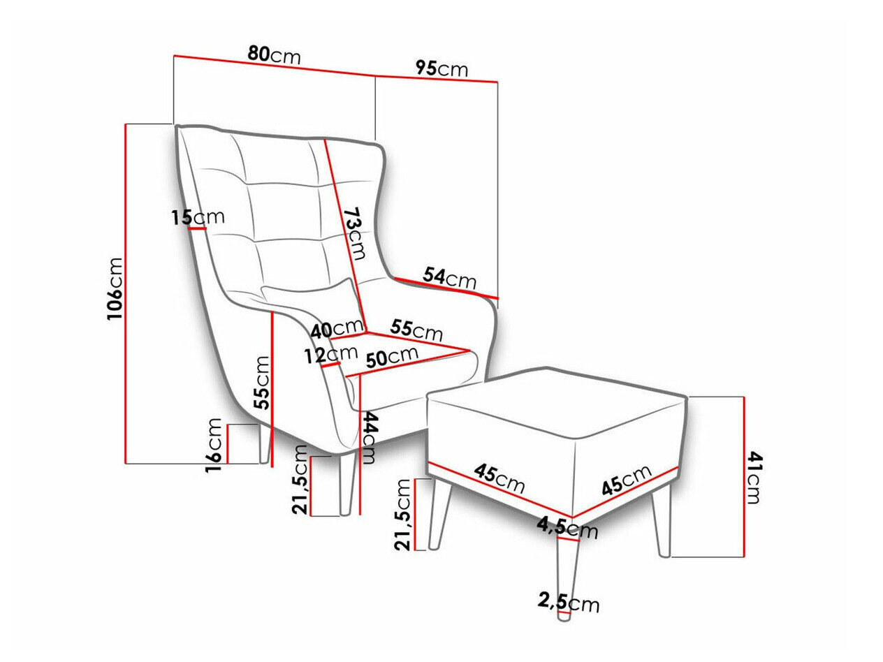 Lænestol Comfivo 206 (Kronos 19)