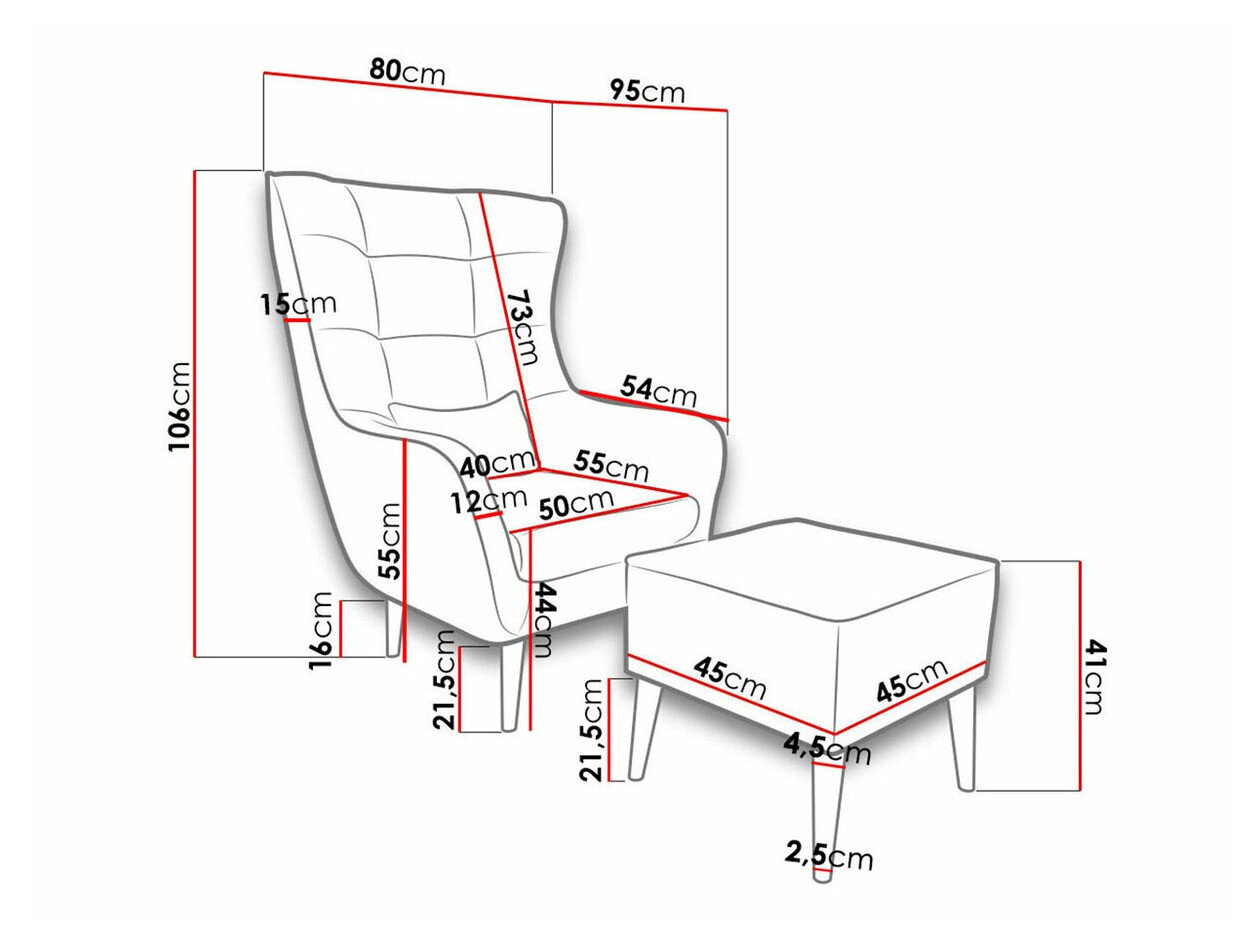 Lænestol Comfivo Ulmus II (Alfa 17)