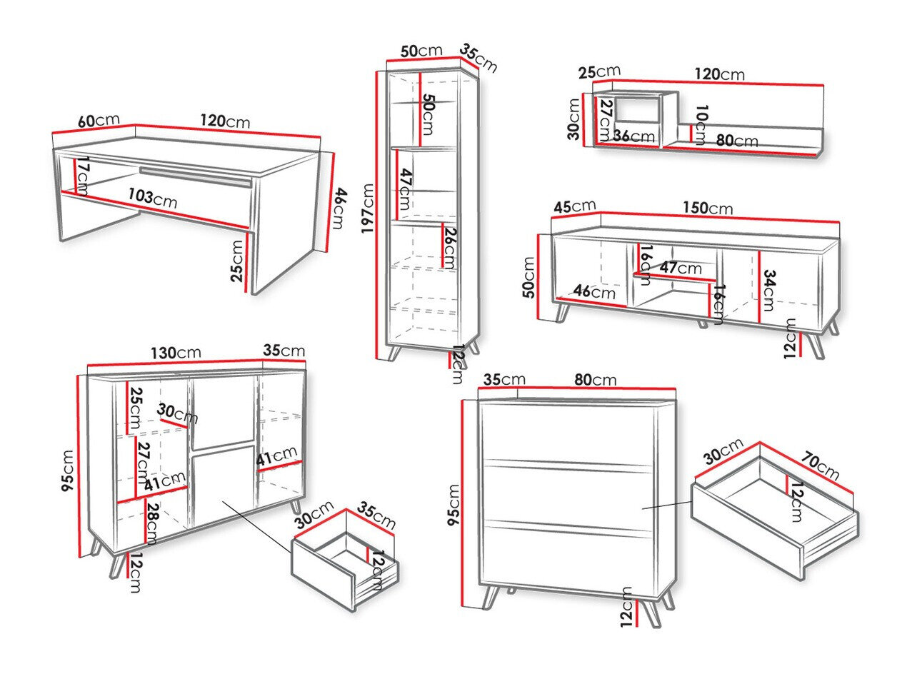 Stuemøbelsæt Mavenoa 108