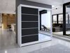 Kledingkast Closico Cavaris III (Wit + Zwart)