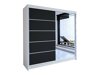 Kledingkast Closico Cavaris III (Wit + Zwart)